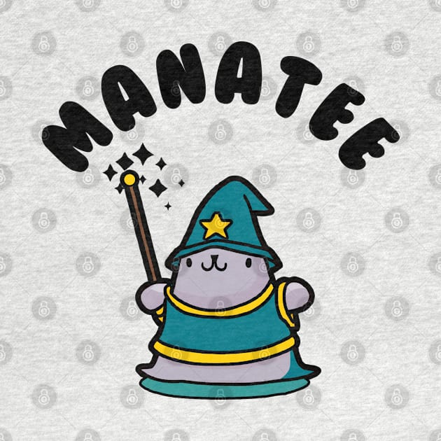 Manatee Magician Kawaii Fantasy Pun by Daytone